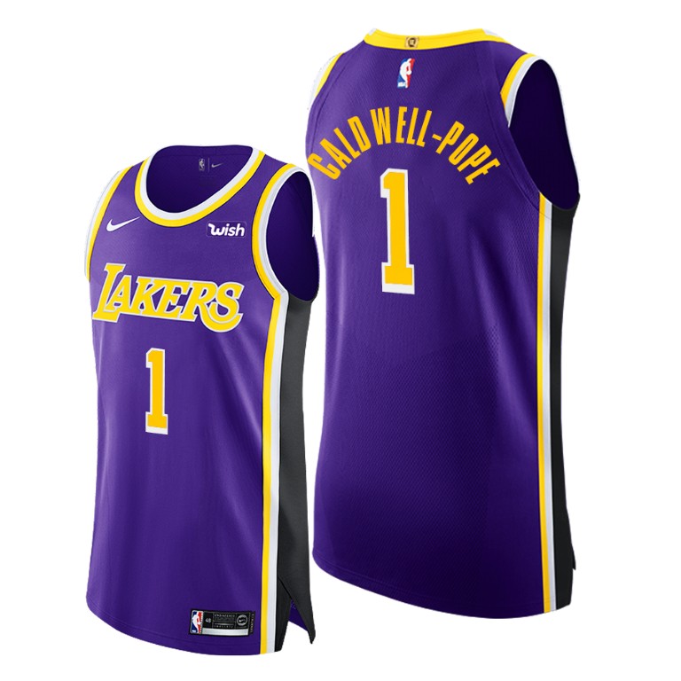Men's Los Angeles Lakers Kentavious Caldwell-Pope #1 NBA Authentic Statement Edition Purple Basketball Jersey UTE7683XO